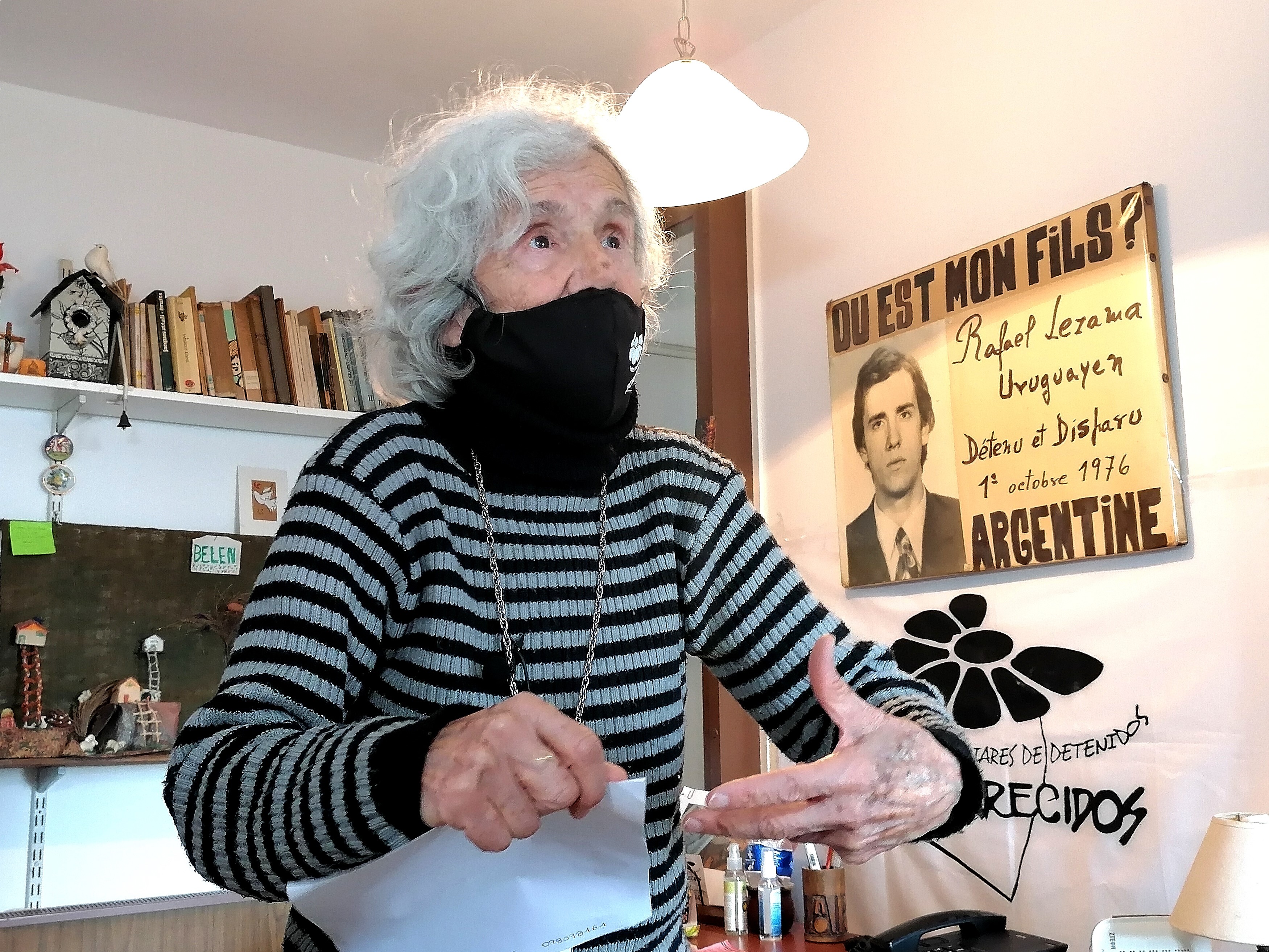 Alba González con su hijo Rafael Lezama