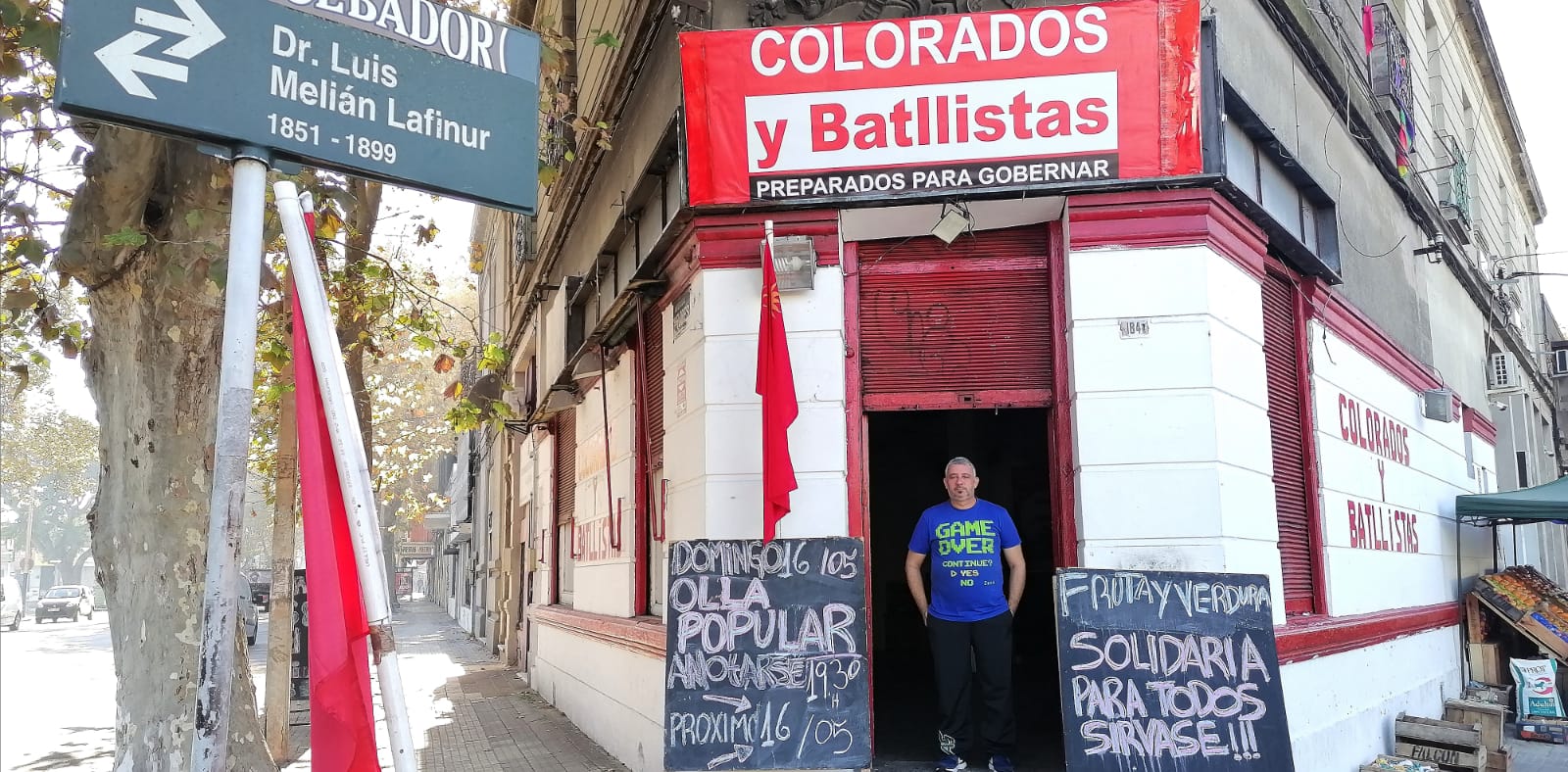 Día de reparto de alimentos en la sucursal del Partido Colorado