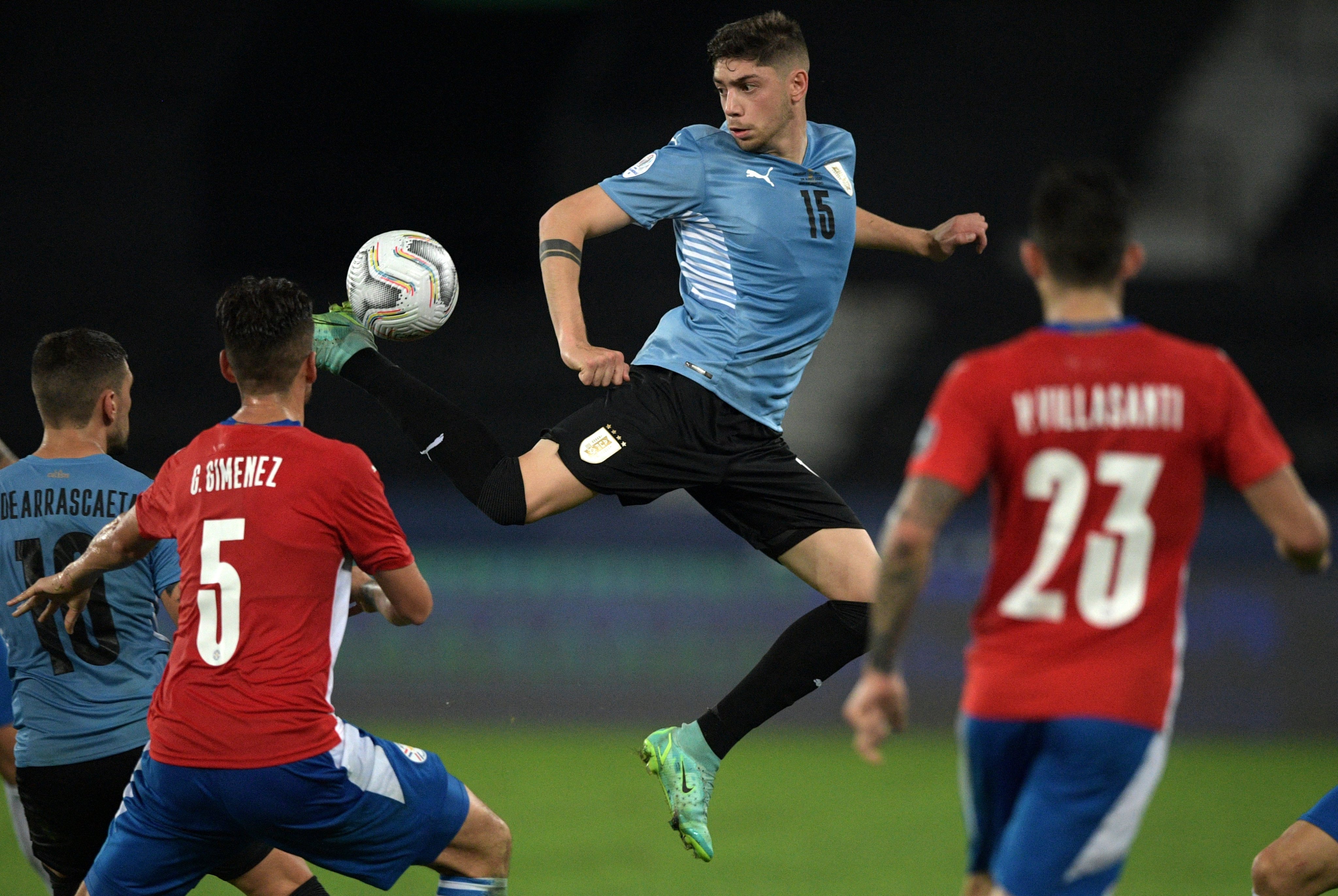Federico Valverde fue uno de los puntos altos de la selección charrúa.