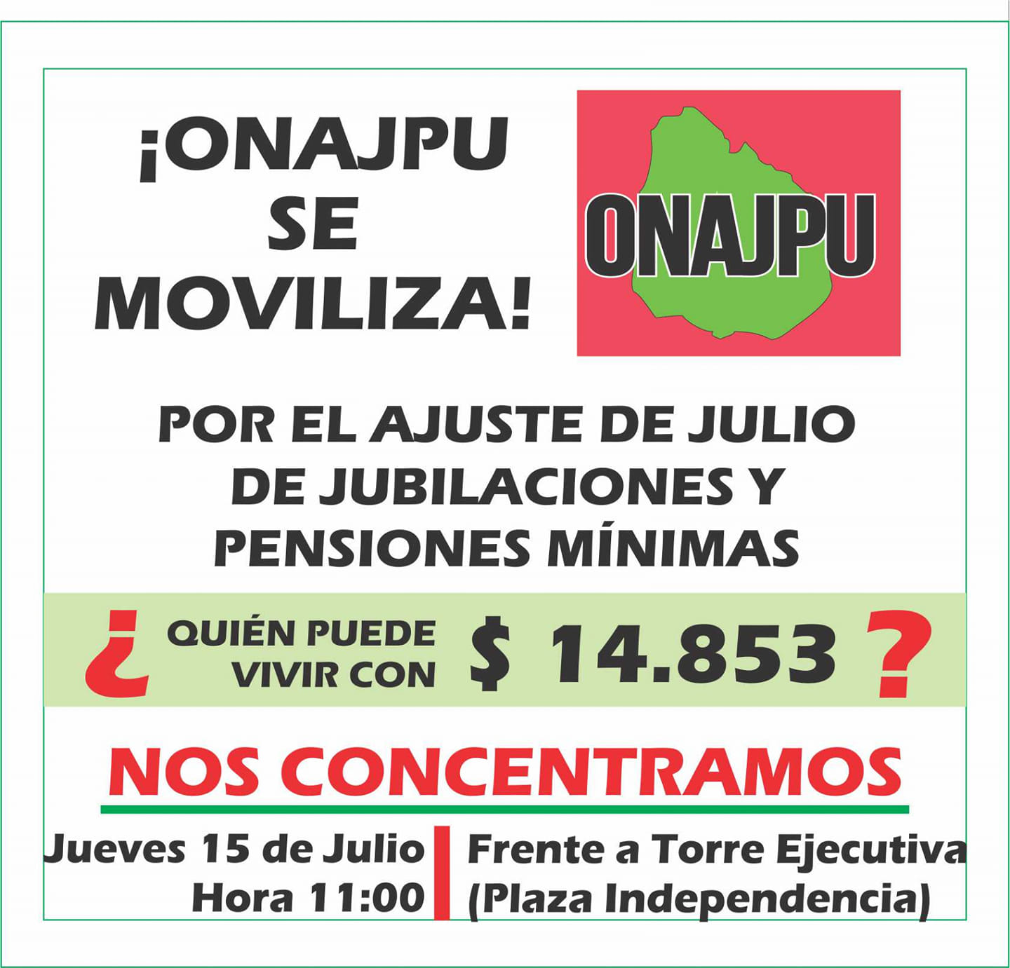 Movilización ONAJPU