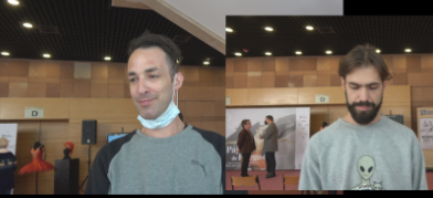 Pablo Pulido y Gonzalo Rossi, foto de Saban en el SODRE