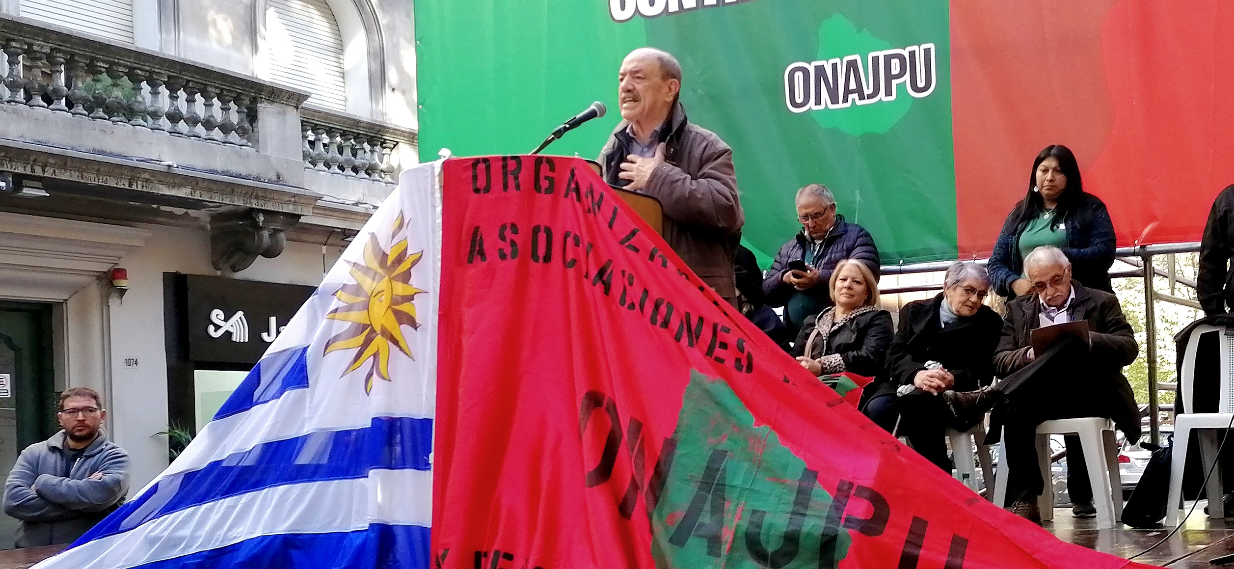 Daniel Baldassari en movilización de Onajpu