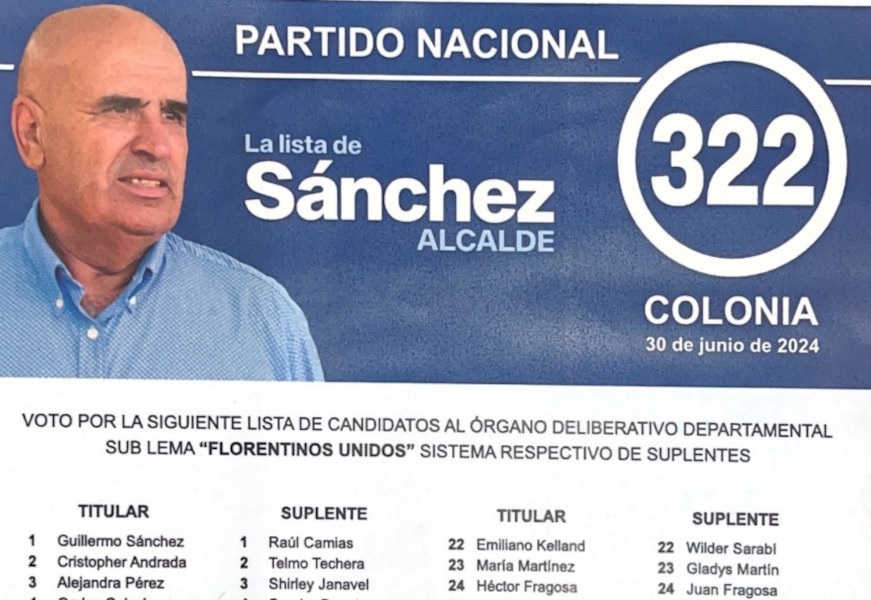Colonia, lista Sánchez