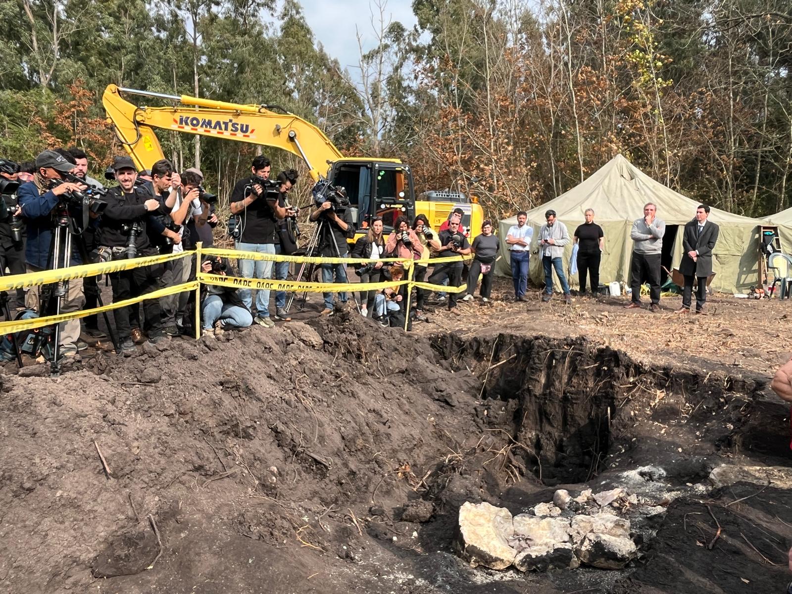 Restos óseos encontrados en el Batallón 14