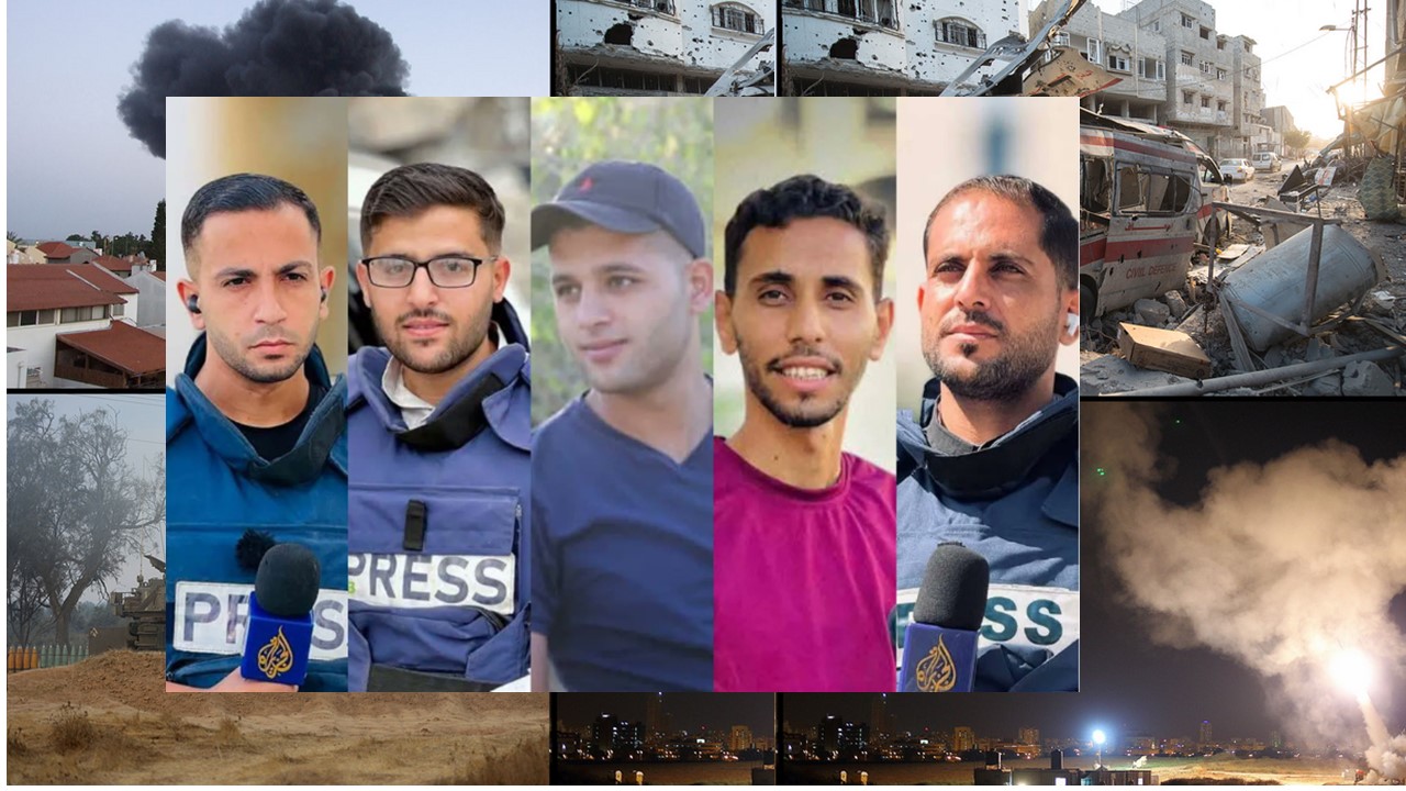 Cinco de los periodistas asesinados en Gaza
