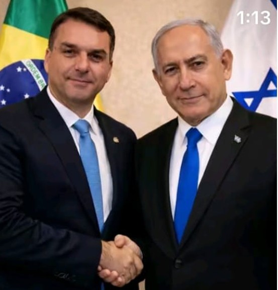 Flavio Bolsonaro en Israel