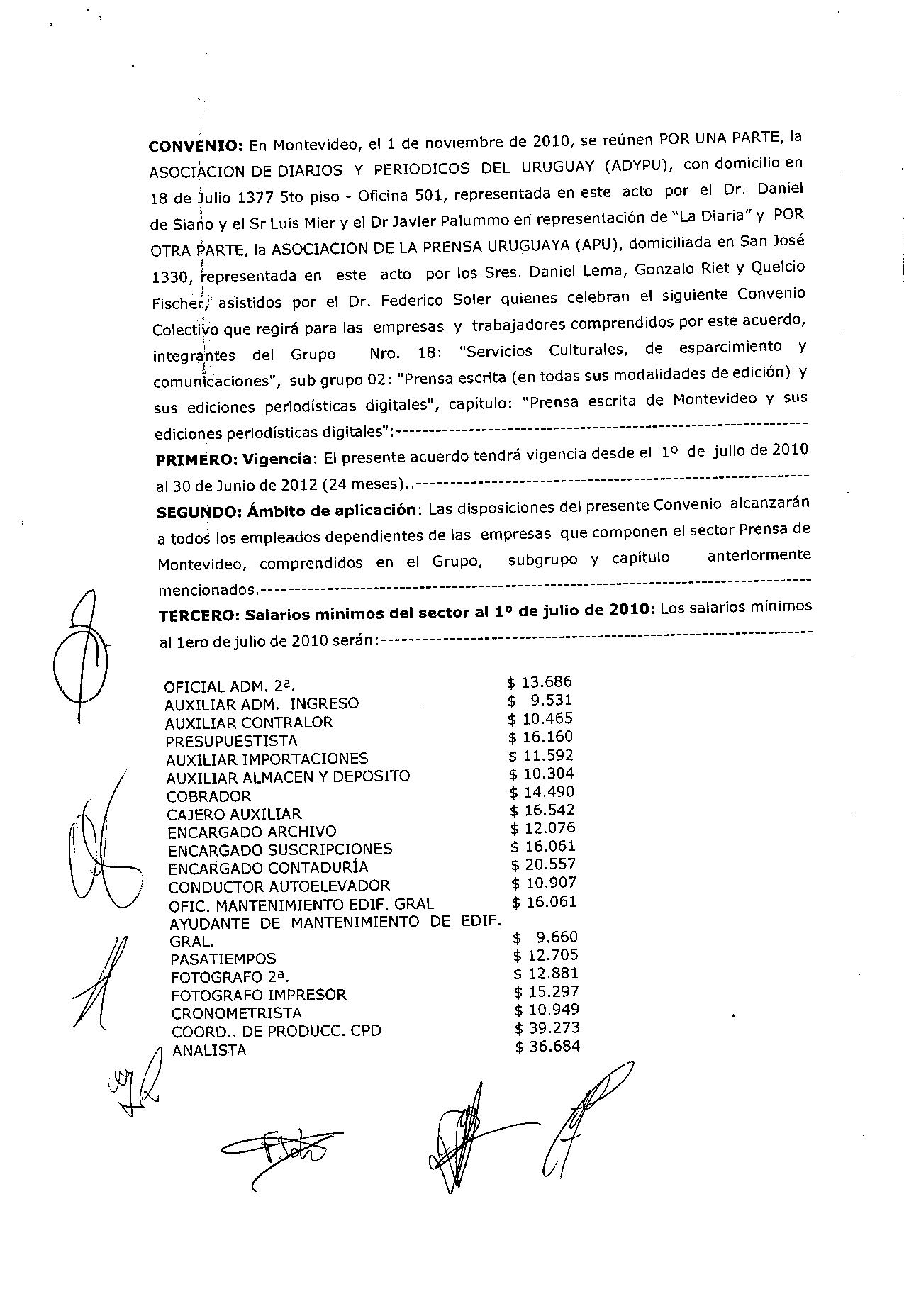 Convenio prensa 2010