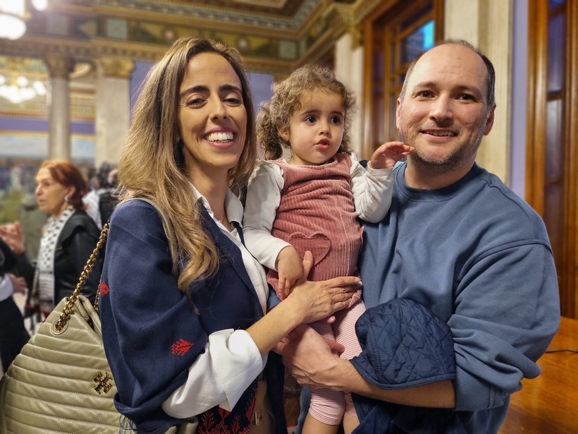 Rasha Qumsiyeh junto a su familia - Foto: Victoria Camboni
