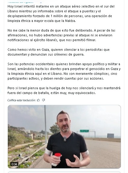 El Kremlin, por su parte, calificó como inaceptable que trabajadores de prensa sean blanco de ataques en el ejercicio de su labor.