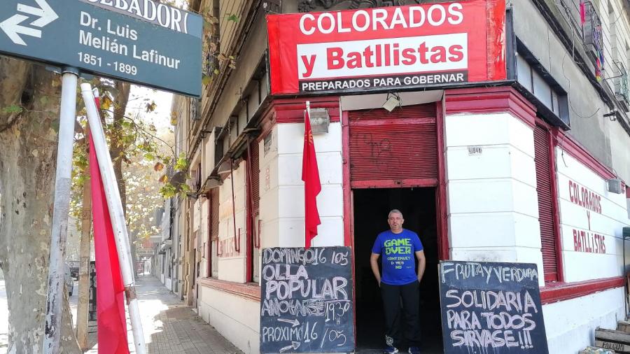 Día de reparto de alimentos en la sucursal del Partido Colorado