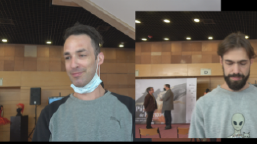 Pablo Pulido y Gonzalo Rossi, foto de Saban en el SODRE