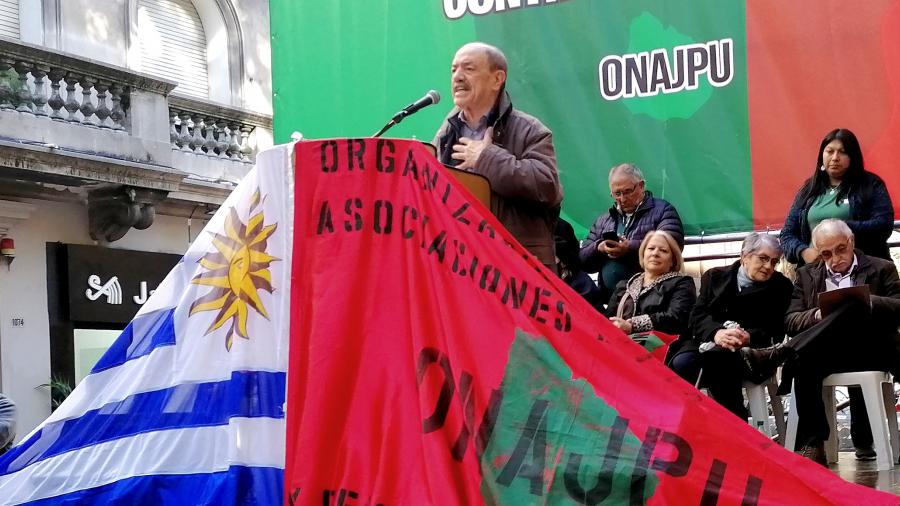 Daniel Baldassari en movilización de Onajpu