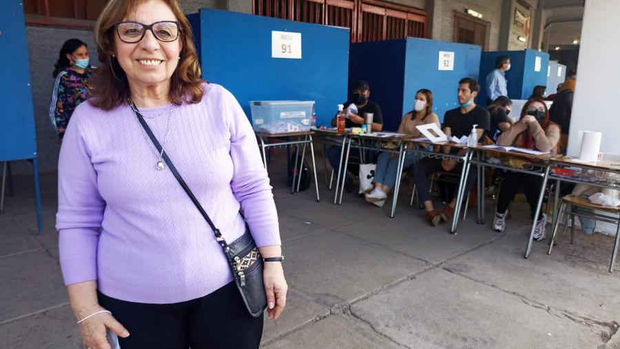 Ana Olivera en el Estadio Nacional de Chile