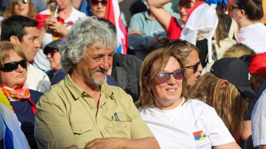 Daniel Diverio y Susana Muniz, en acto de la ciudad de Las Piedras.
