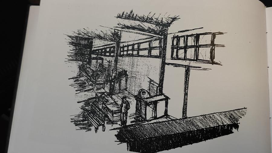 Imagen del sitio de memoria 300 Carlos, en el galpón 4 del Servicio de Material y Armamento del Ejército