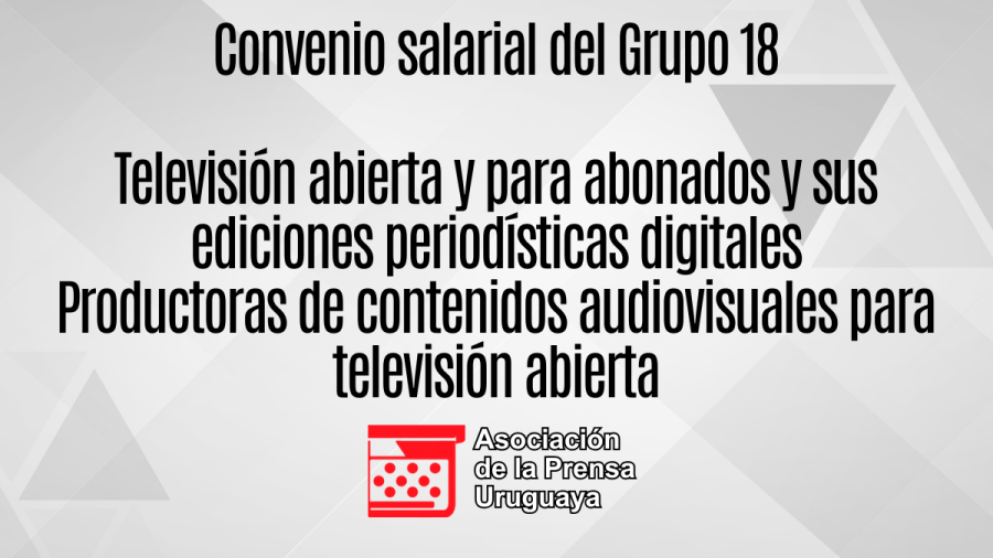 Se encuentra disponible el convenio salarial correspondiente al Grupo 18, subgrupo 04, capítulo “Productoras de contenidos audiovisuales para TV abierta y/o para abonados”, acordado en el ámbito del Consejo de Salarios.