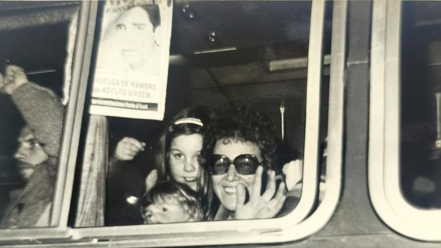 Graciela Possamay, al finalizar el ayuno, el 18 de julio de 1984. Gentileza: Graciela Possamay
