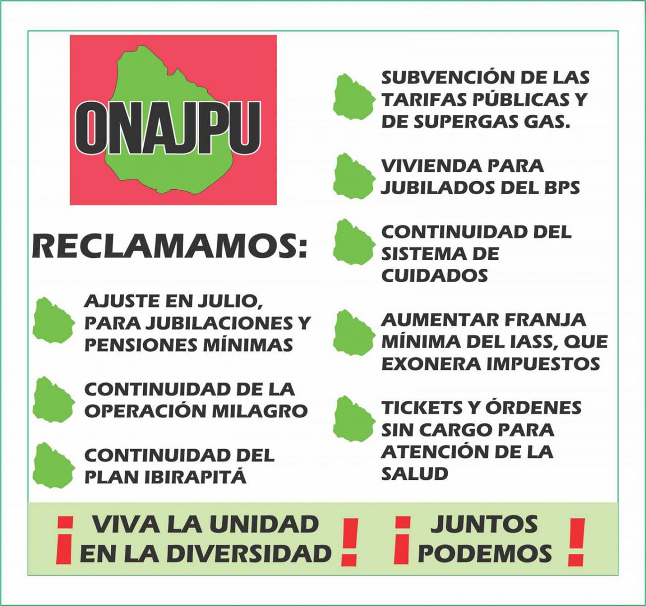 Reivindicaciones de Onajpu