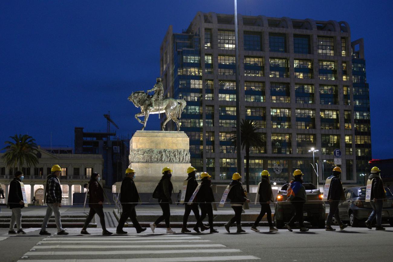 Salida de la intervención en Plaza Independencia