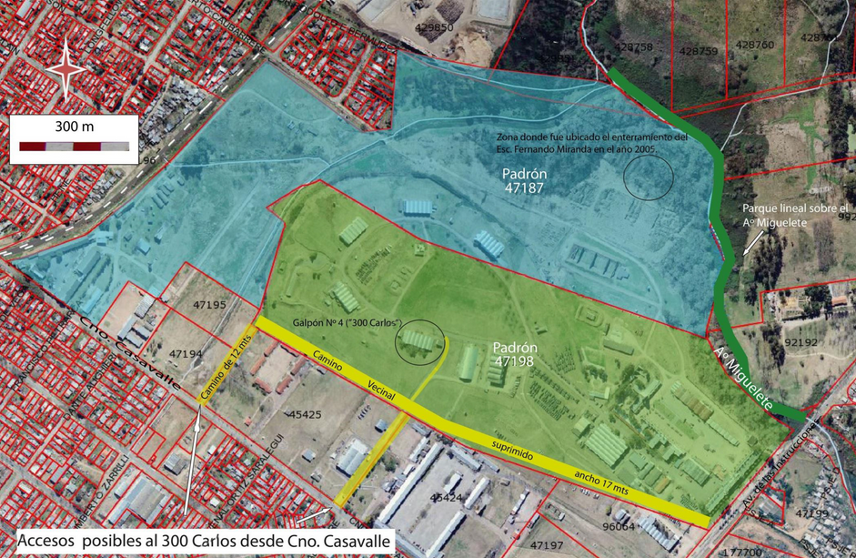 Mapa de ubicación del Galpon 4