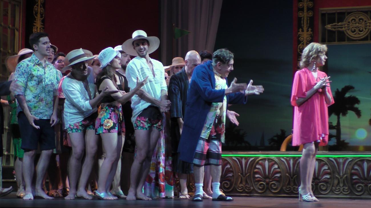 Escena de la opereta La Bella Helena