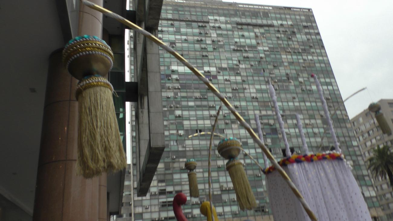 En la previa del desfile