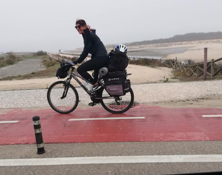 Vanesa por la costa de Portugal