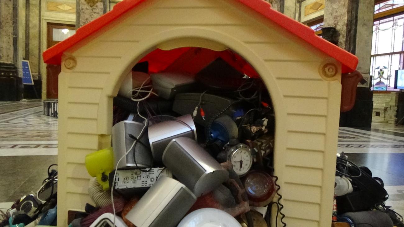 5ta Bienal de Montevideo. en el Salón de los Pasos Perdidos