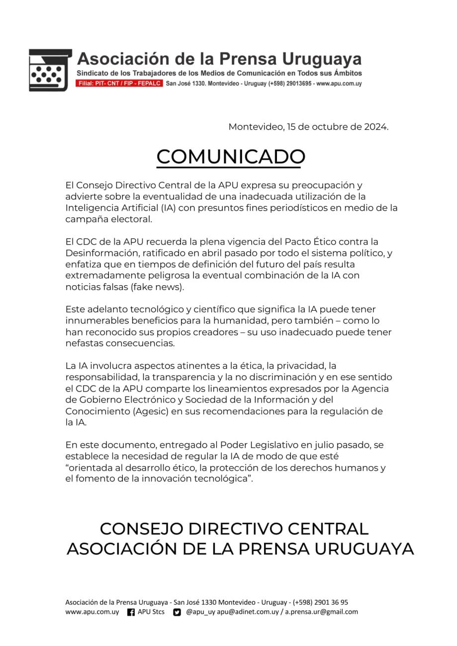 Comunicado APU