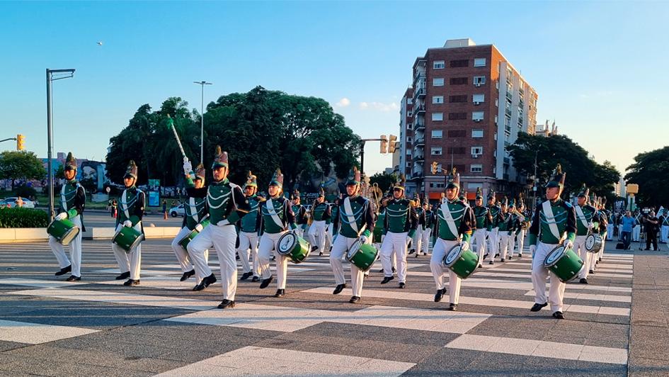 Desfile militar de la banda de música del Batallón n°1 de Florida
