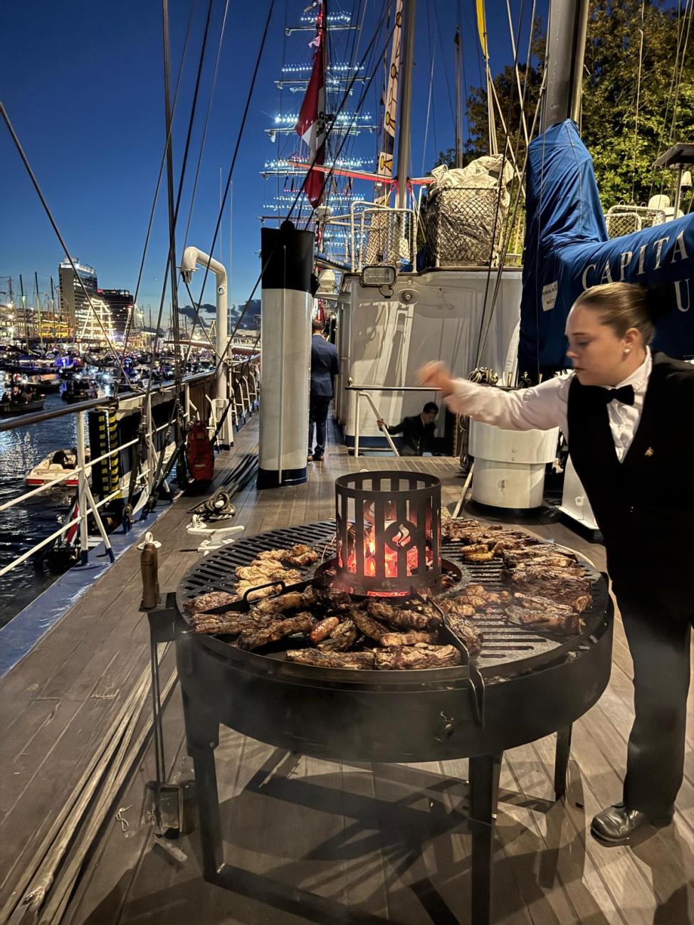 El típico asado a las brasas