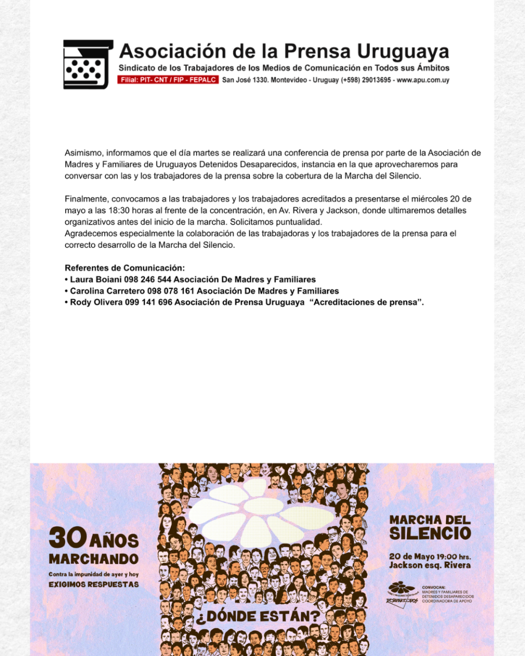 Memoria, verdad y justicia