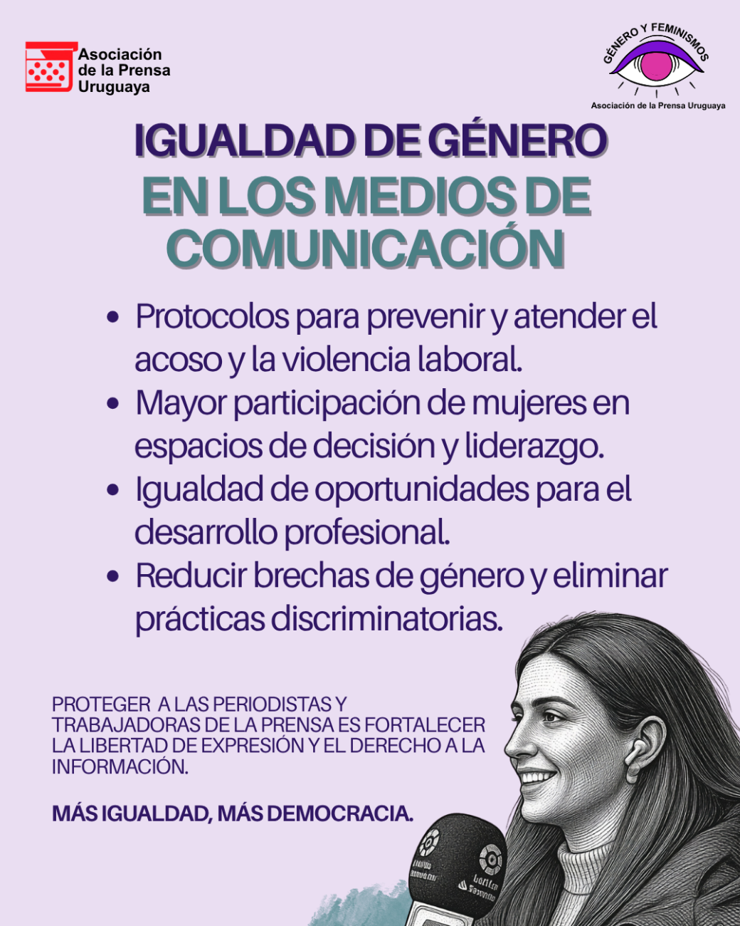 APU propone incorporar la protección de las mujeres periodistas y trabajadoras de la prensa al Plan Nacional de Género